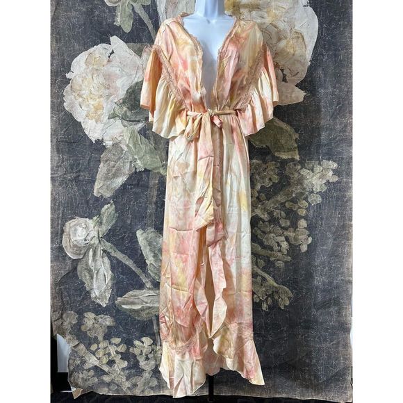 New Free People Moonbeams Washed Robe Size Large - Picture 4 of 9